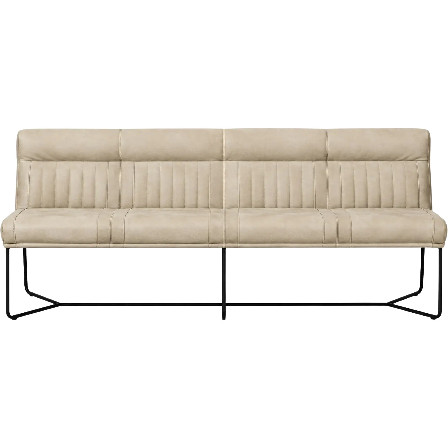 afbeelding van Leren eetkamerbank Cuddle (200 cm)